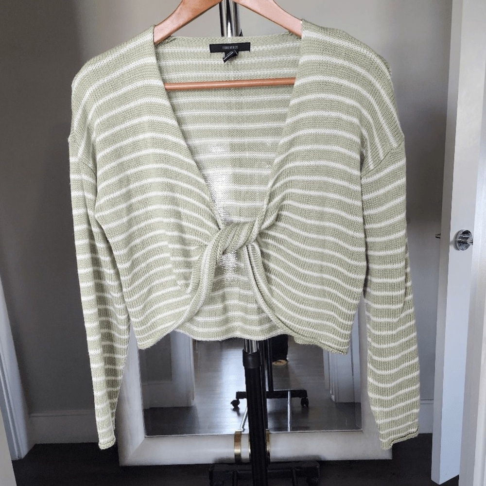 Striped Green Women's Top